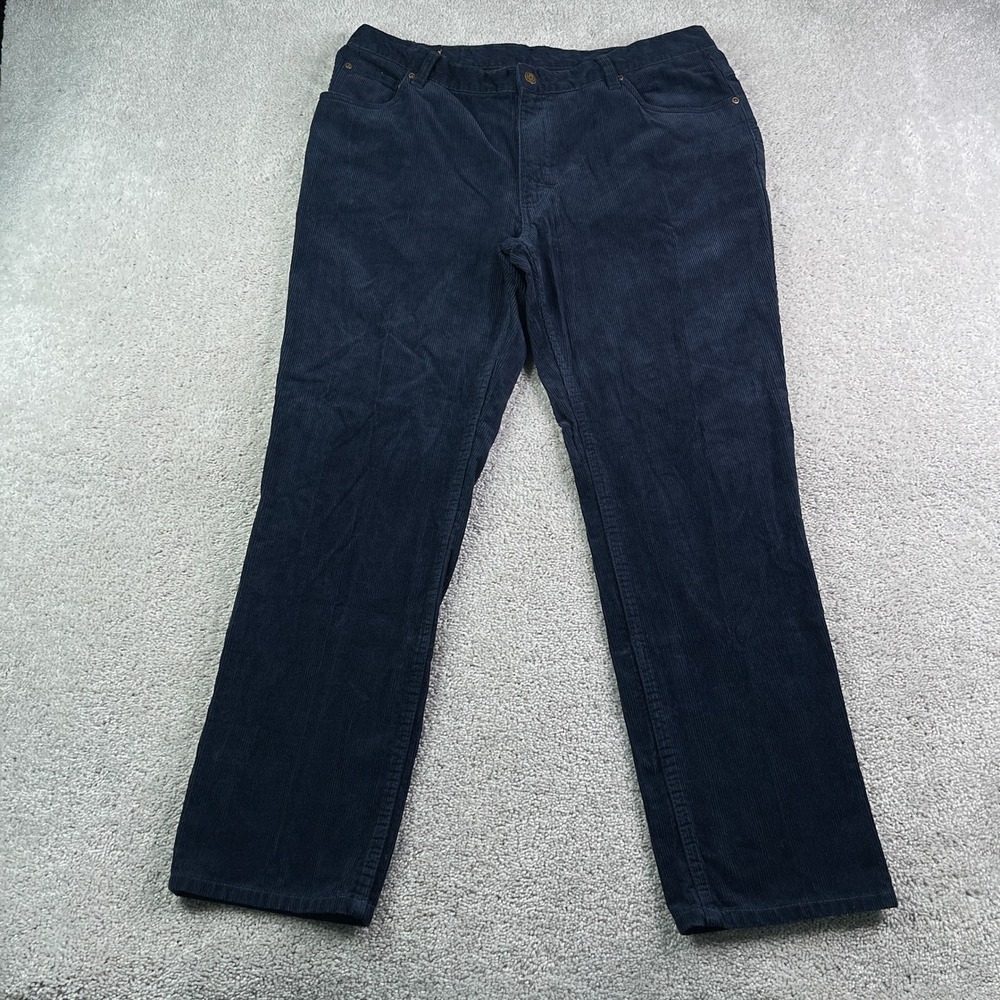 Bills Khakis Pants Mens 36x32 (Fits 36x29) Navy Blue Corduroy Straight Leg